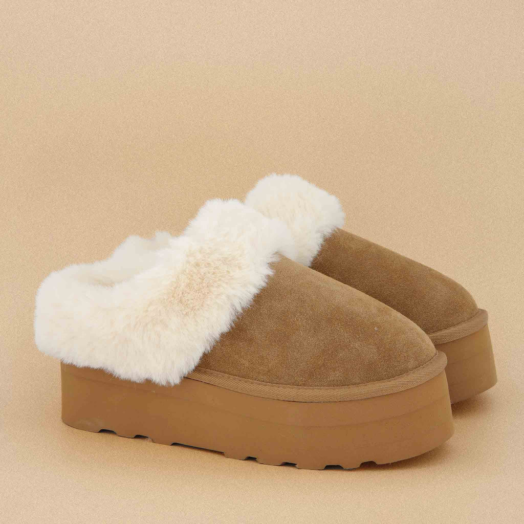 Husky Suede Cozy Platform Mule - view 1