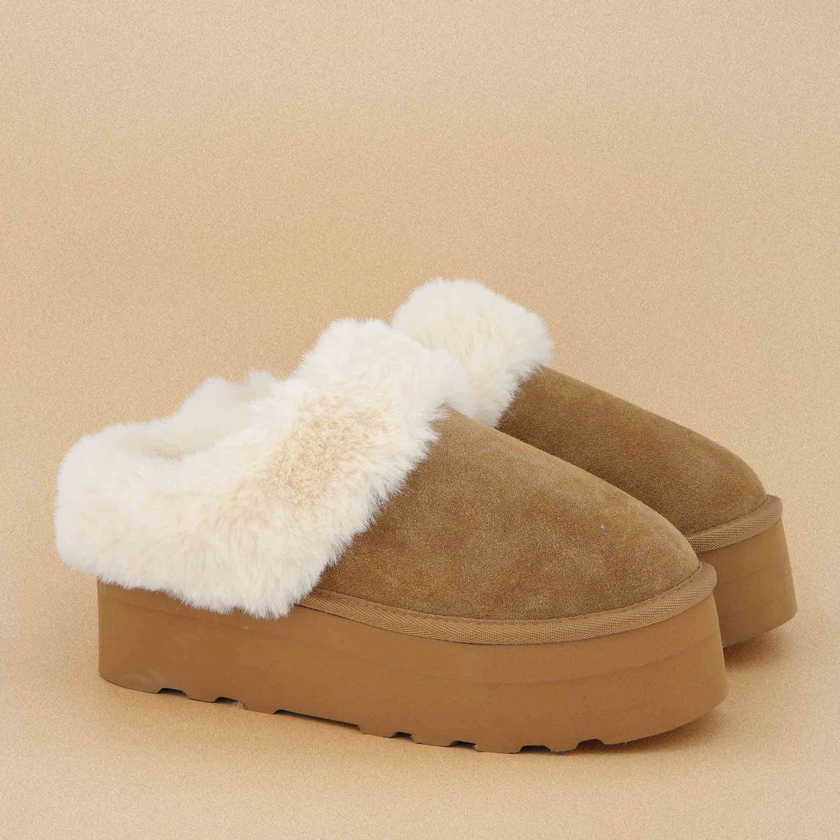 Husky Suede Cozy Platform Mule - view 1
