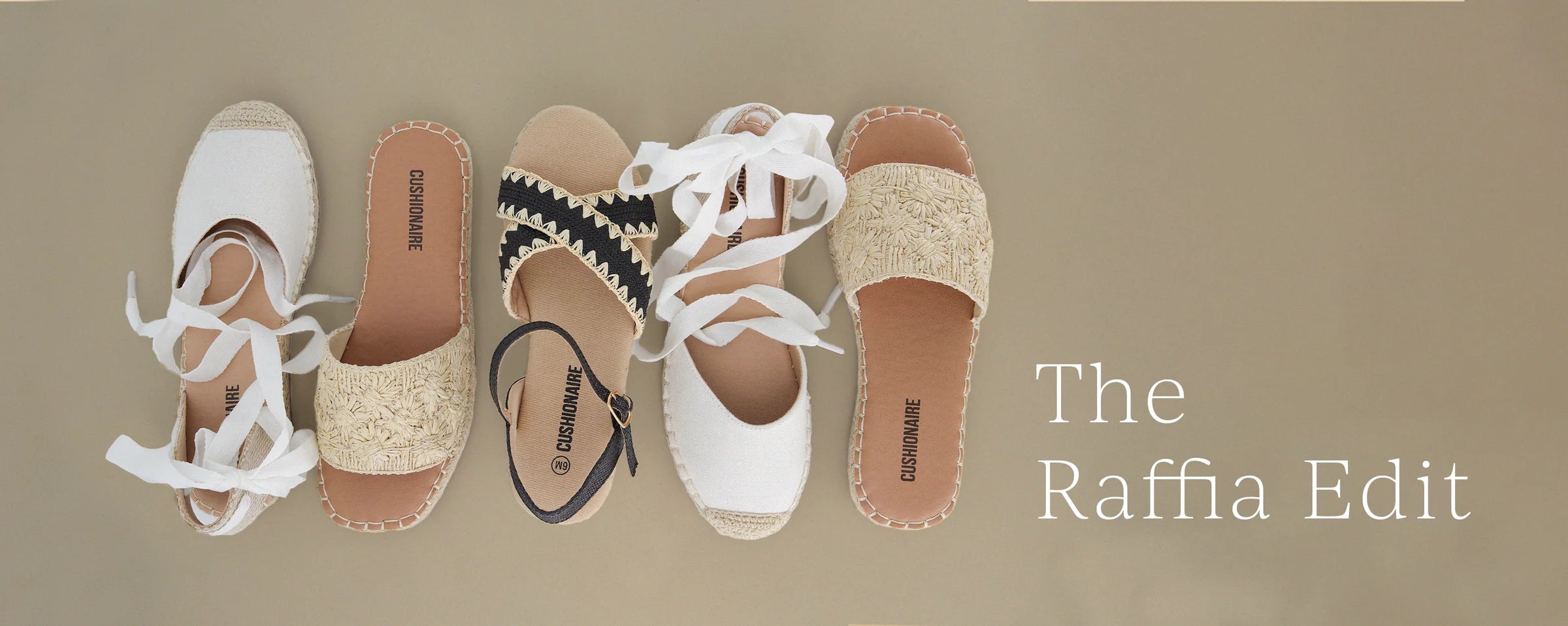 Raffia footwear collection